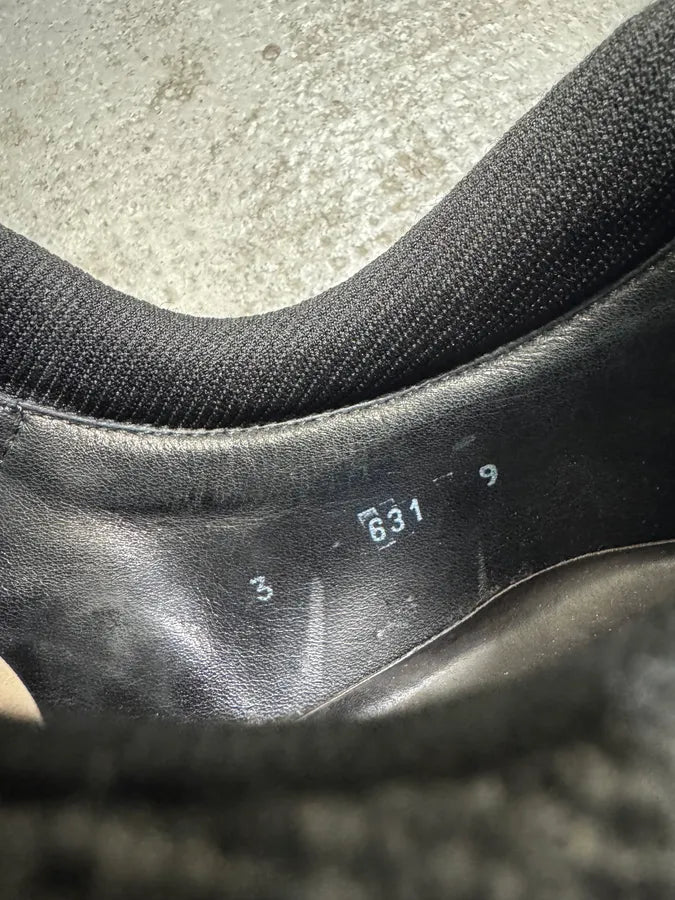 2000s Prada Low Leather Black Strap Boots (43eu/us9.5) 9