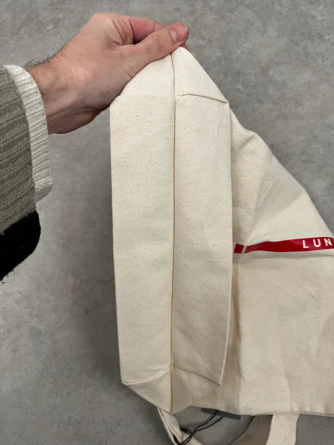 2000s Prada Luna Rossa Beige Canva Tote Bag SracbGp 5