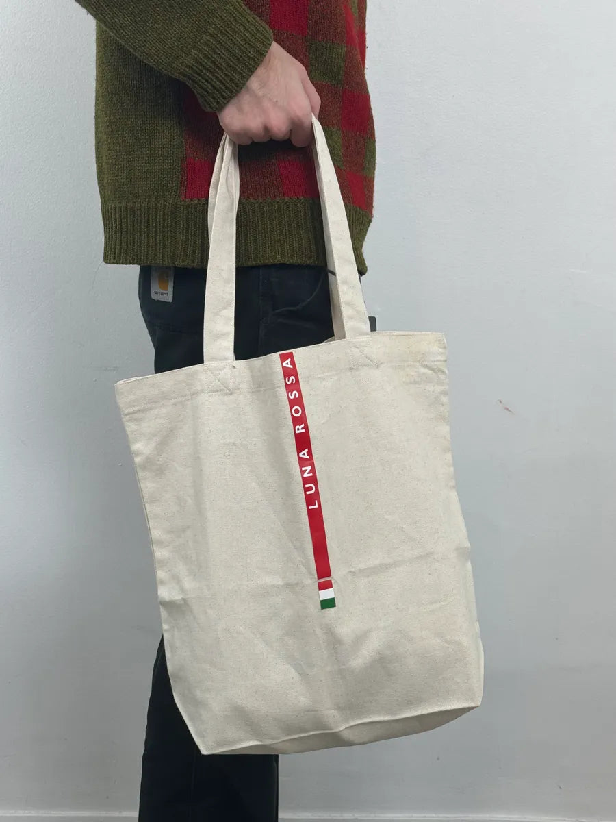 2000s Prada Luna Rossa Beige Canva Tote Bag SracbGp 2
