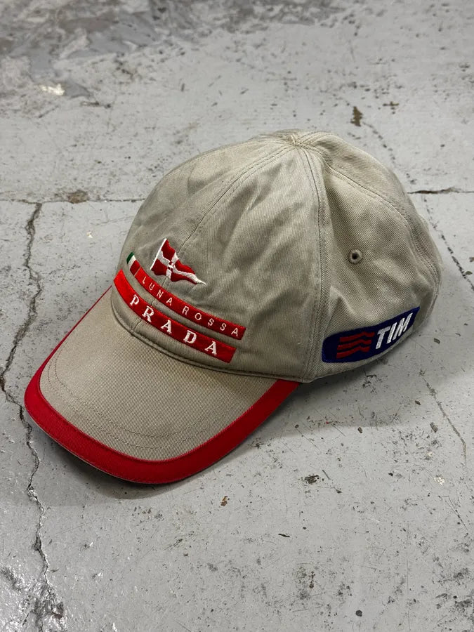 2000s Prada Luna Rossa Beige Cap DGzWISE 3