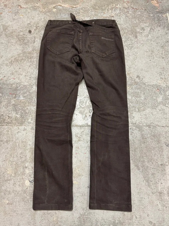 2000s Prada Luna Rossa Brown Pants (S) 2