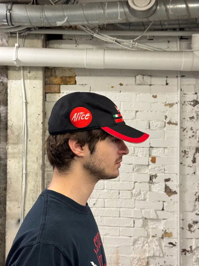 2000s Prada Luna Rossa Challenge Black & Red Cap oJpcqfP 4