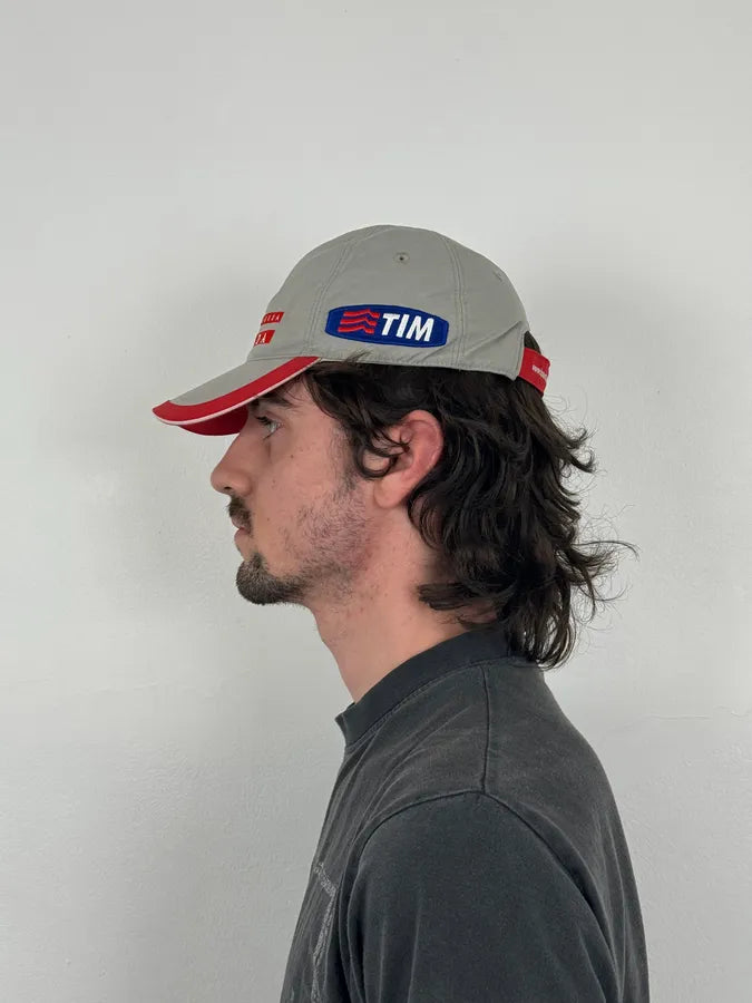 2000s Prada Luna Rossa Grey Embroidered Logo Cap IQBgqjA 2
