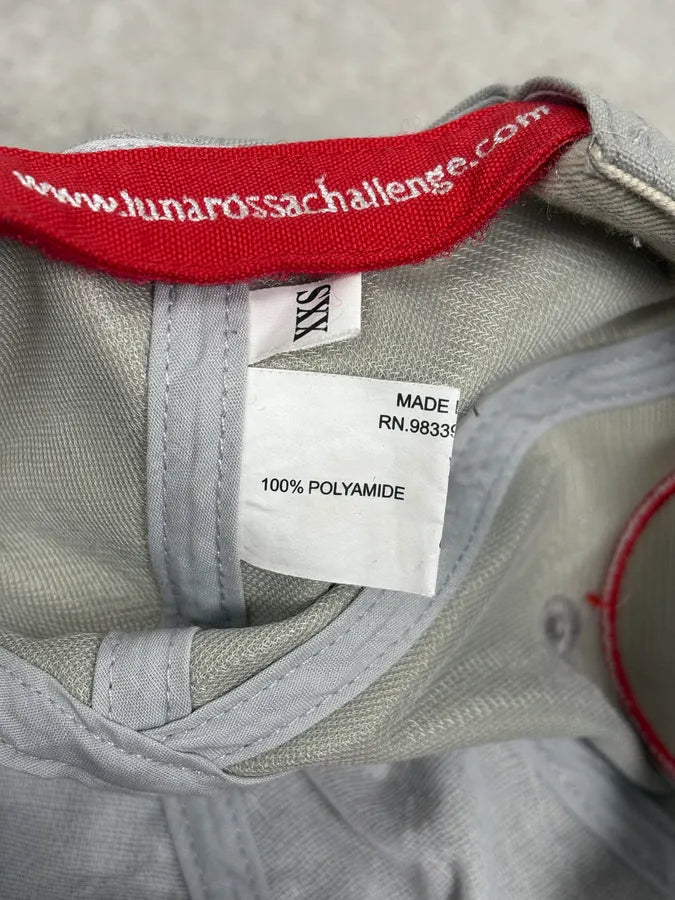 2000s Prada Luna Rossa Grey Embroidered Logo Cap IQBgqjA 8
