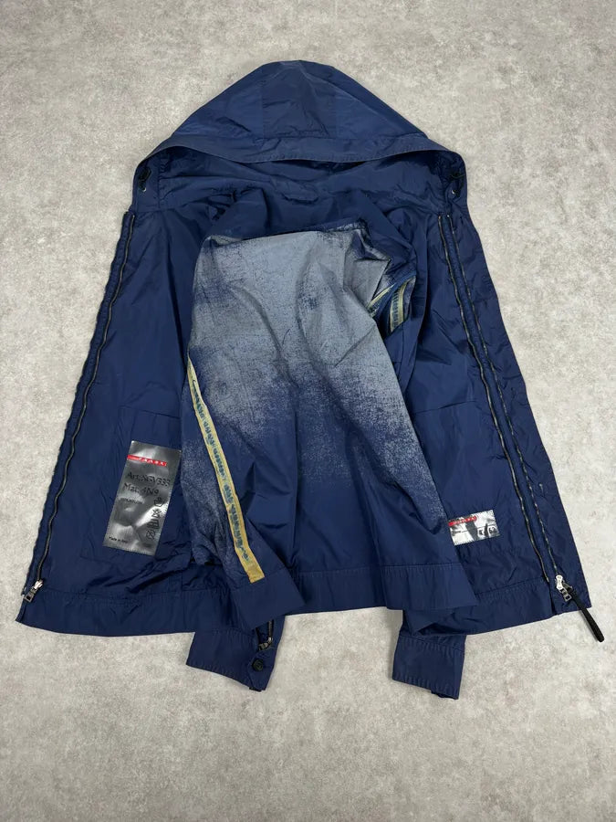 2000s Prada Luna Rossa Navy Windbreaker Jacket TwsTZWm 6