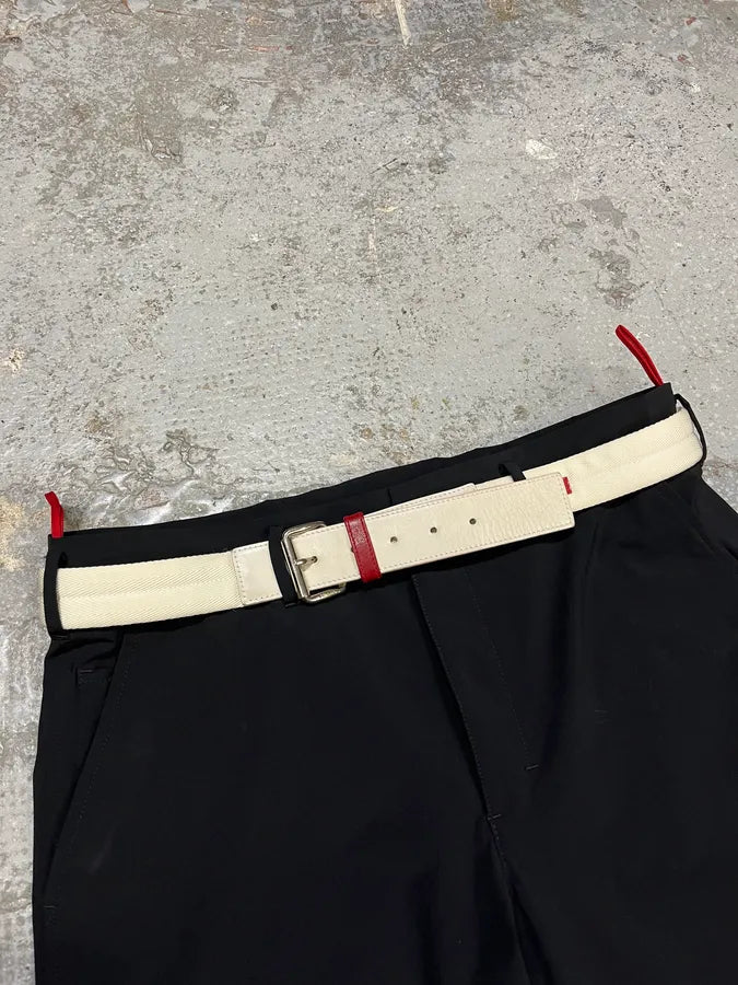 2000s Prada Luna Rossa White Canva Belt (OS) lIdFfPH 2