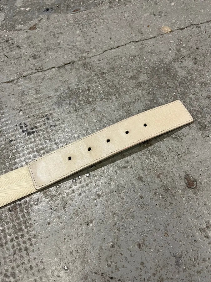 2000s Prada Luna Rossa White Canva Belt (OS) lIdFfPH 5
