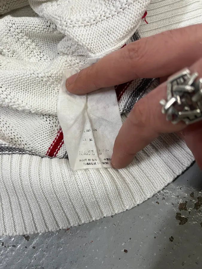 2000s Prada Luna Rossa White Knit Wool Sweater LPNVTto 10