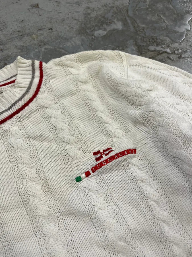 2000s Prada Luna Rossa White Knit Wool Sweater LPNVTto 6