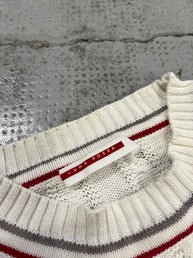 2000s Prada Luna Rossa White Knit Wool Sweater LPNVTto 9