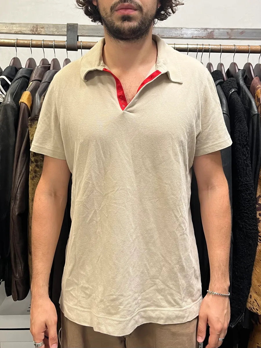 2000s Prada Luna Rossa Beige Polo maWUtKr 1