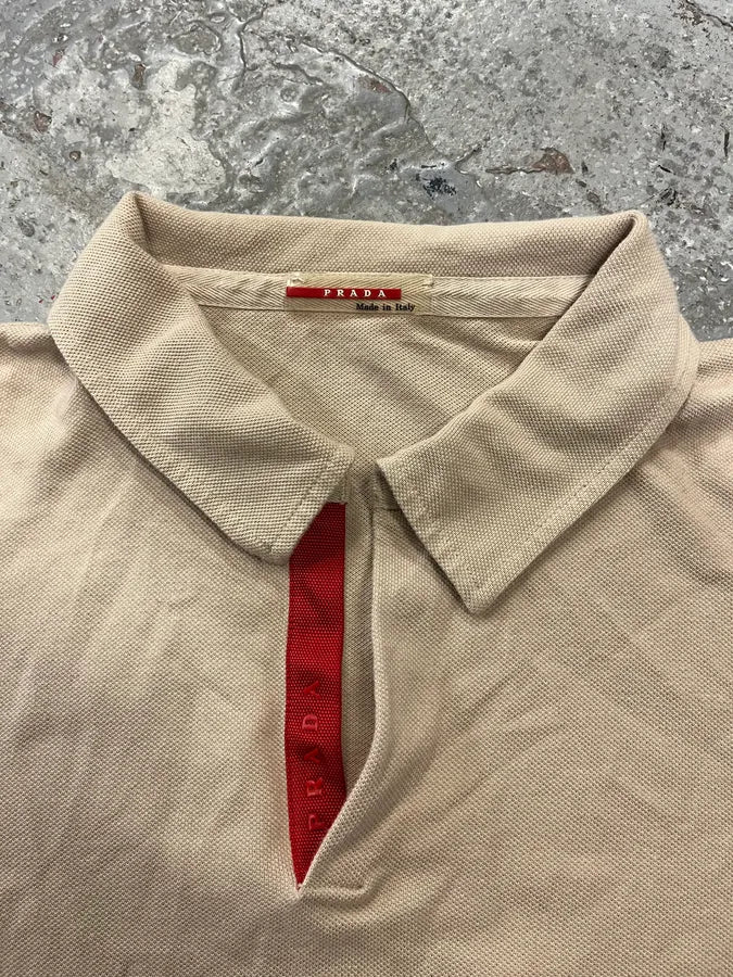 2000s Prada Luna Rossa Beige Polo maWUtKr 5