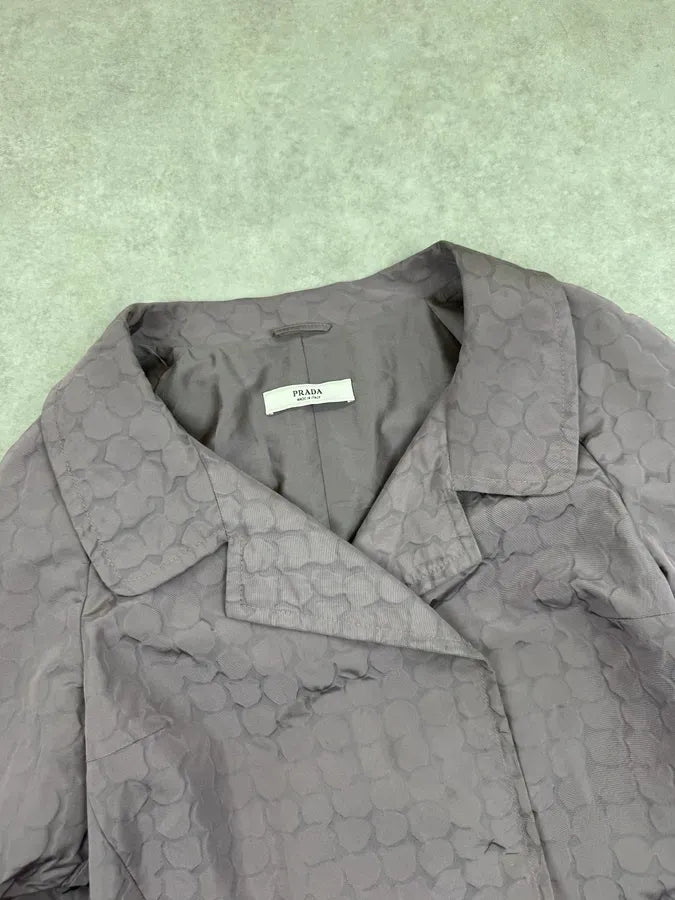 2000s Prada Mauve Circles Long Belted Coat  TwyCIDK 4