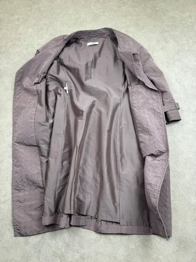 2000s Prada Mauve Circles Long Belted Coat  TwyCIDK 8
