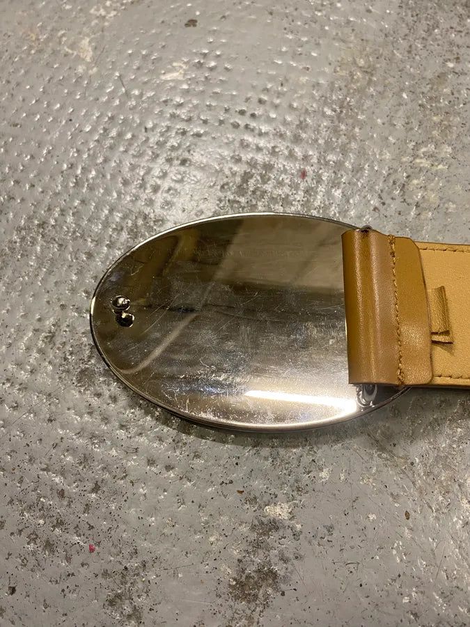 2000s Prada Milano Buckle Yellow Leather Belt NHWDUgJ 3