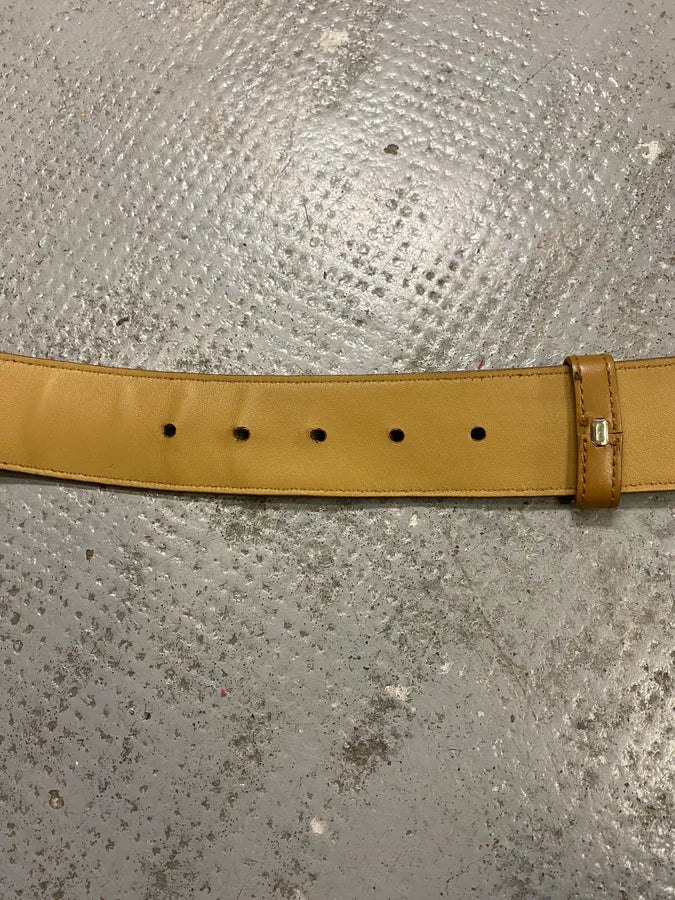 2000s Prada Milano Buckle Yellow Leather Belt NHWDUgJ 4
