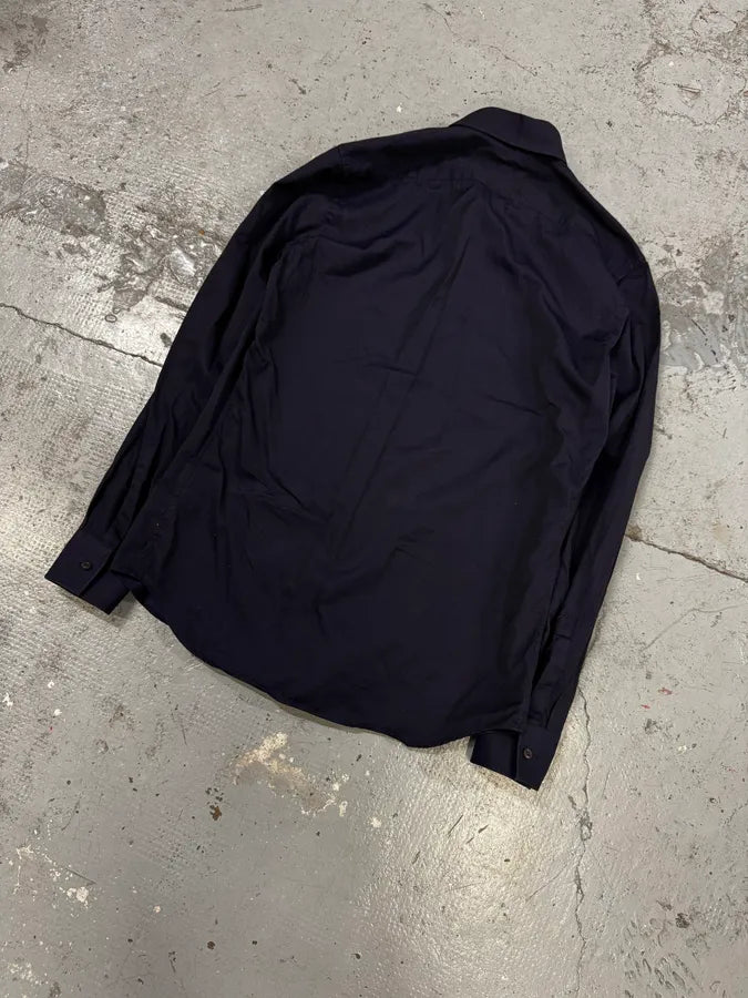 2000s Prada Minimalist Navy Shirt lkKQhLS 5