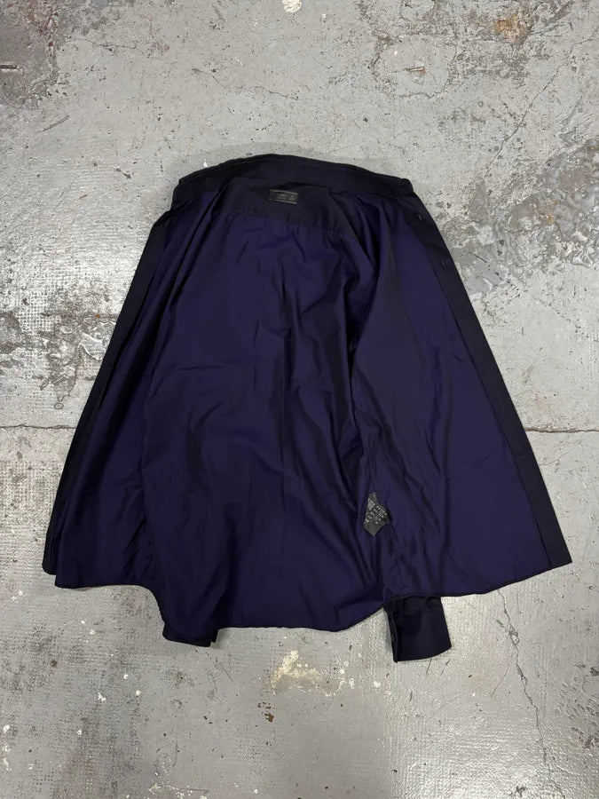 2000s Prada Minimalist Navy Shirt lkKQhLS 6