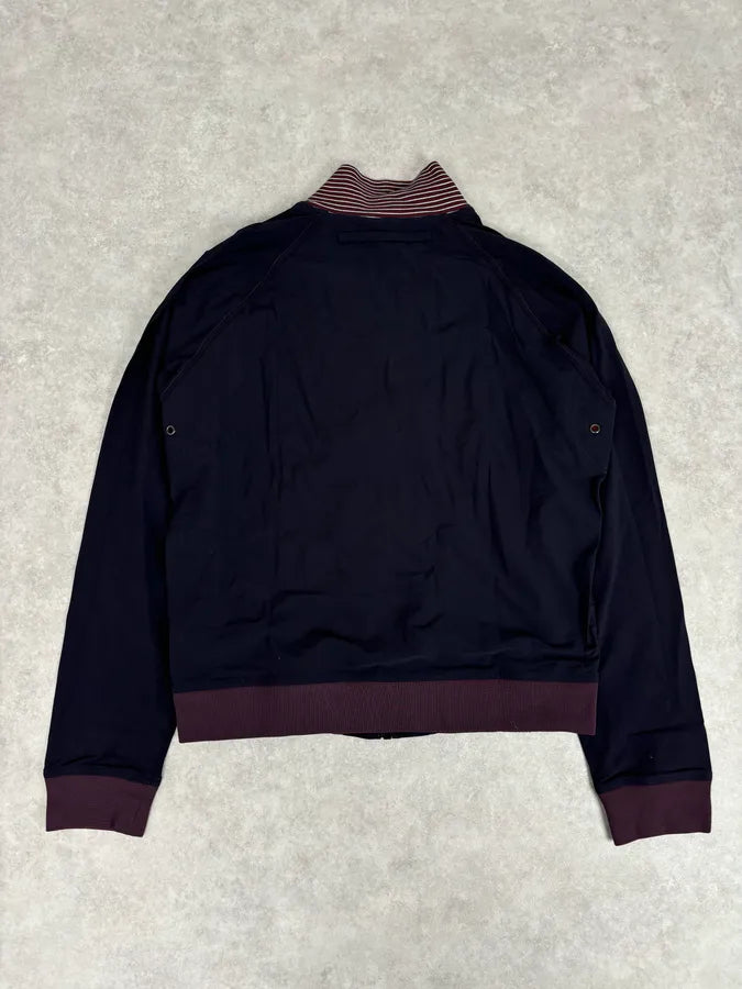 2000s Prada Navy & Bordeaux Windbreaker Zip-up Jacket hxVxlgM 4