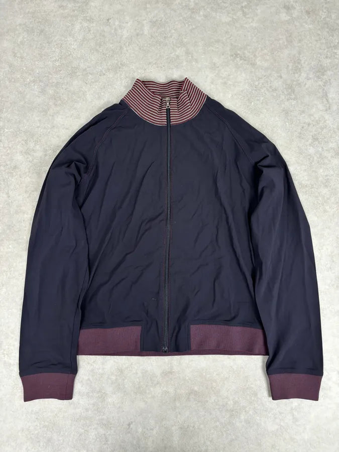 2000s Prada Navy & Bordeaux Windbreaker Zip-up Jacket hxVxlgM 0