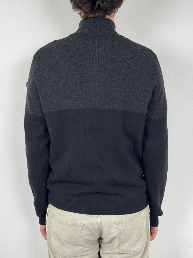 2000s Prada Navy & Grey Cashmere Zip-Up Sweater KKDvRPv 2