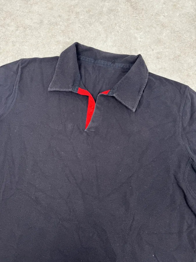 2000s Prada Navy & Red Minimalist Polo tCsMhhZ 4