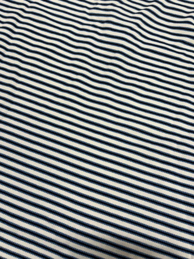 2000s Prada Navy & White Linea Rossa Striped Polo Shirt xrFLlCB 6