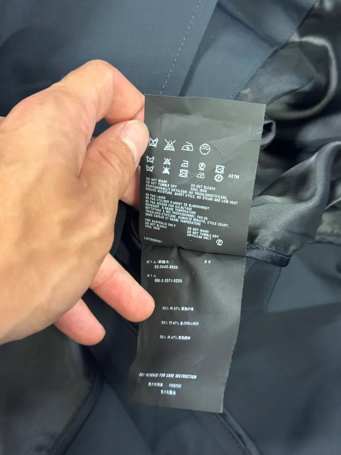 2000s Prada Navy Asymmetrical Naval Buttoned Rain Jacket bIBKMoE 7