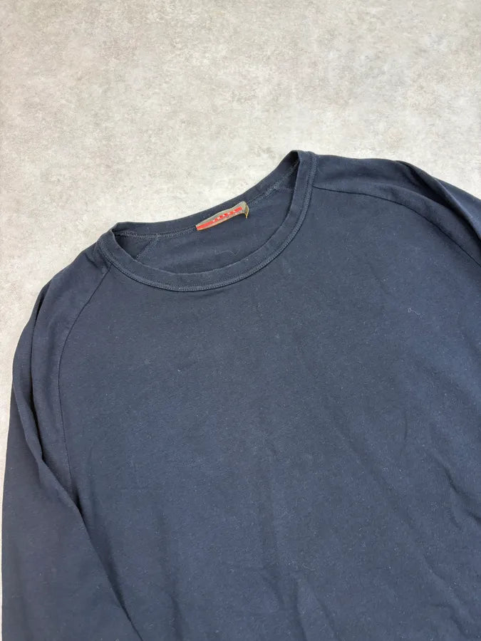 SS1999 Prada Navy Back Pocket Linea Rossa Longsleeve fJiXYHB 4