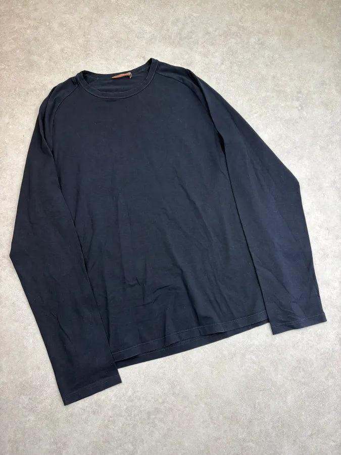 SS1999 Prada Navy Back Pocket Linea Rossa Longsleeve fJiXYHB 3