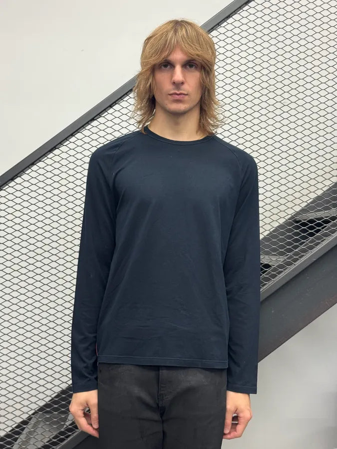 SS1999 Prada Navy Back Pocket Linea Rossa Longsleeve fJiXYHB 1
