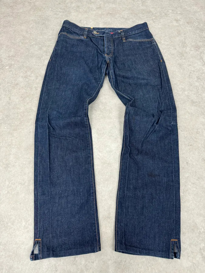 2000s Prada Navy Brut Denim Jeans cSlAUvr 0