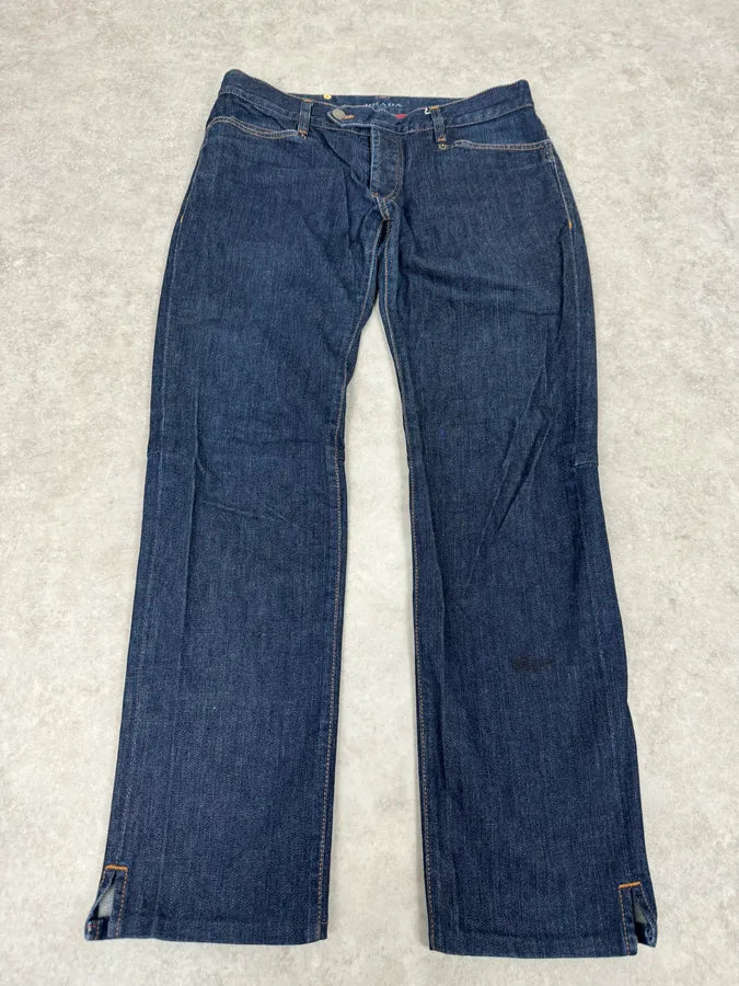 2000s Prada Navy Brut Denim Jeans cSlAUvr 6