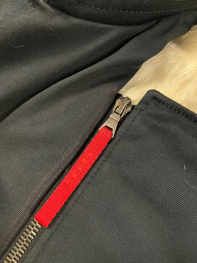2000s Prada Navy Buttoned Long Trench Coat jXFeMBb 10