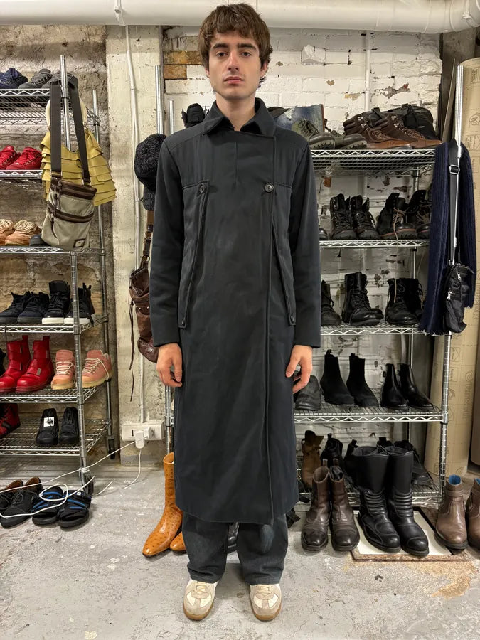 2000s Prada Navy Buttoned Long Trench Coat – Dolce Vita Hub