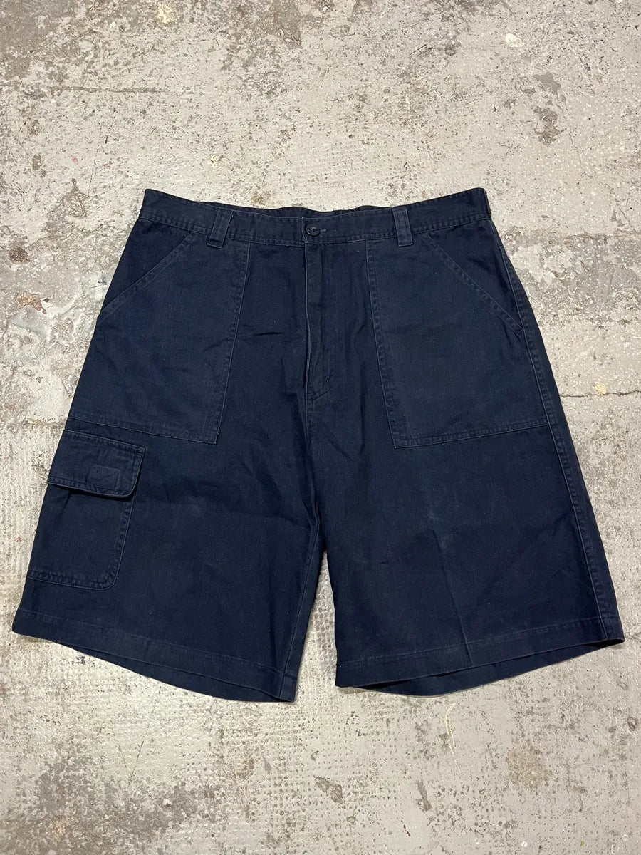 2000s Prada Navy Cargo Linea Rossa Shorts ITrBduS 1