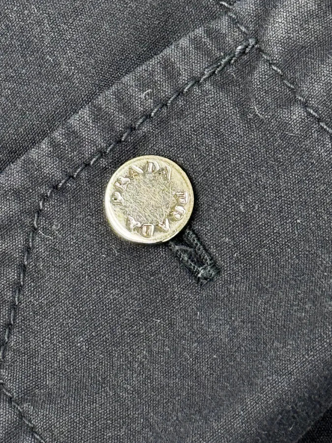 2000s Prada Navy Classic Soft Shirt rZmeDNT 9
