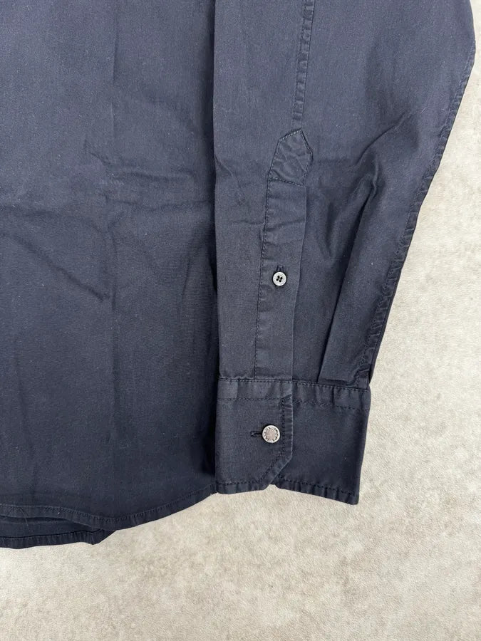 2000s Prada Navy Classic Soft Shirt rZmeDNT 7