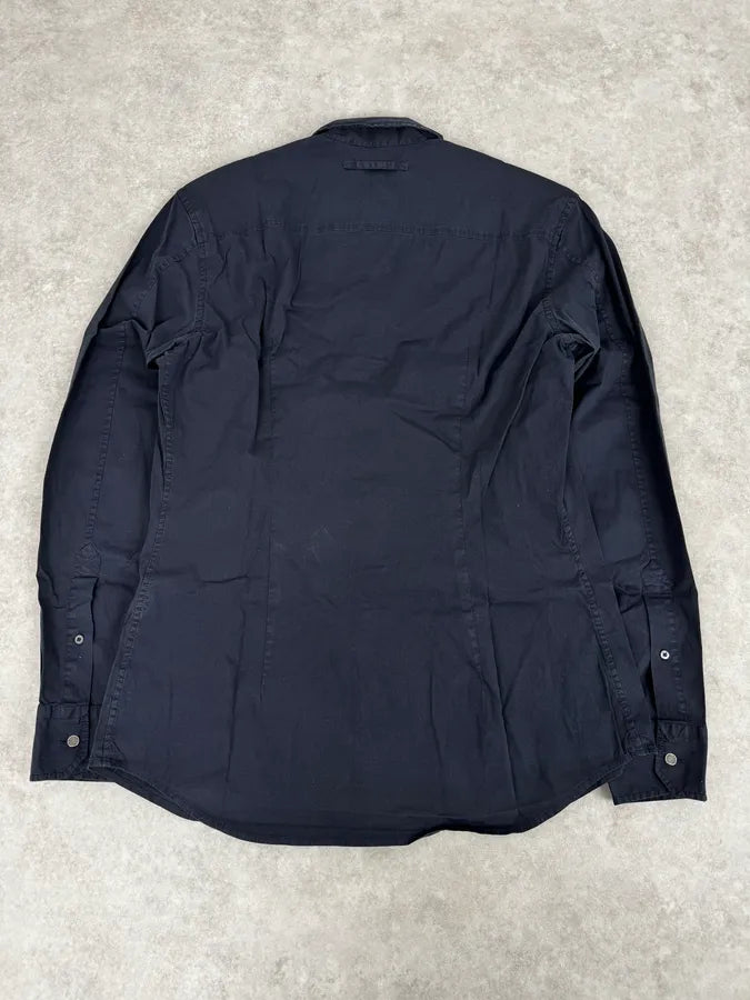2000s Prada Navy Classic Soft Shirt rZmeDNT 3