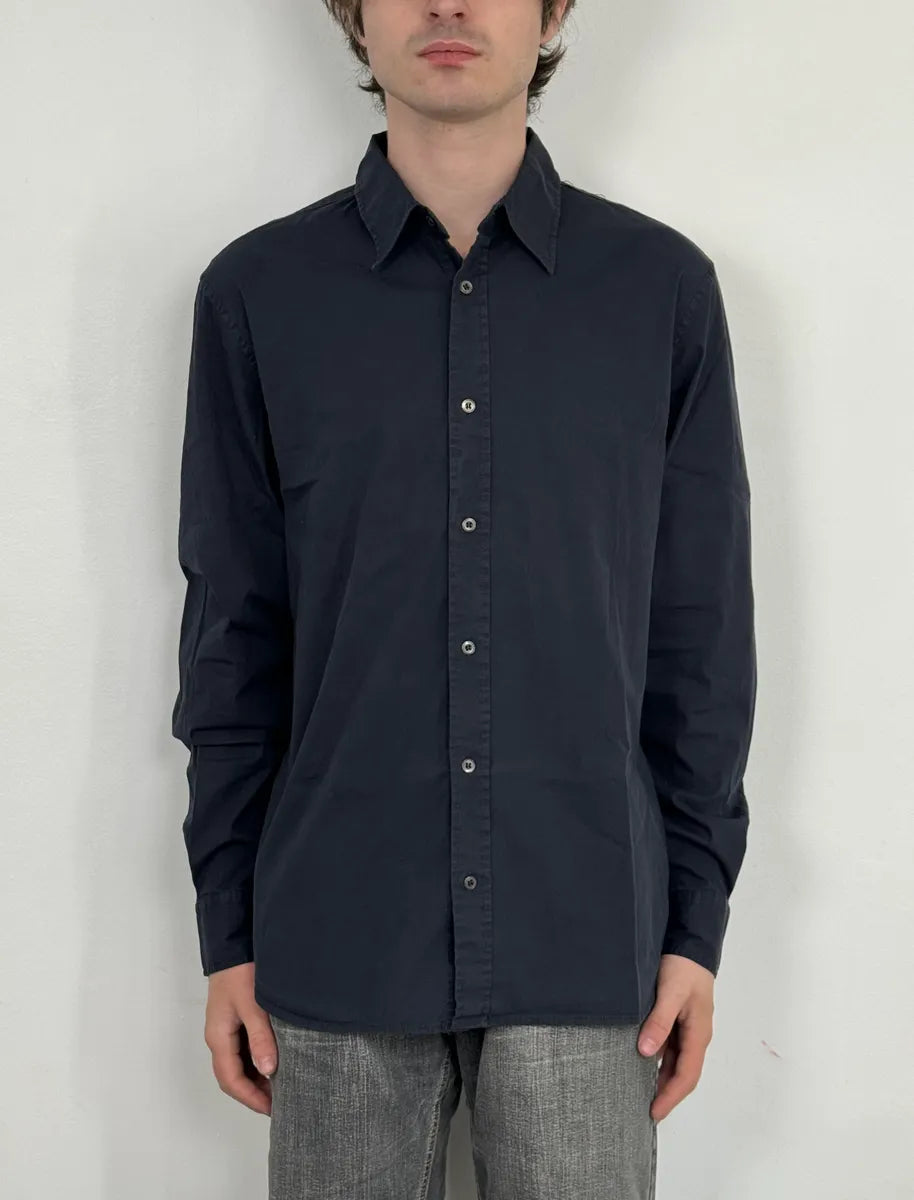 2000s Prada Navy Classic Soft Shirt rZmeDNT 1
