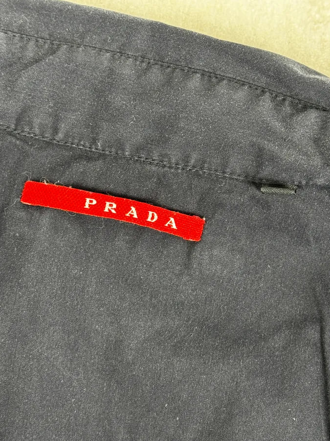 2000s Prada Navy Classic Soft Shirt rZmeDNT 10