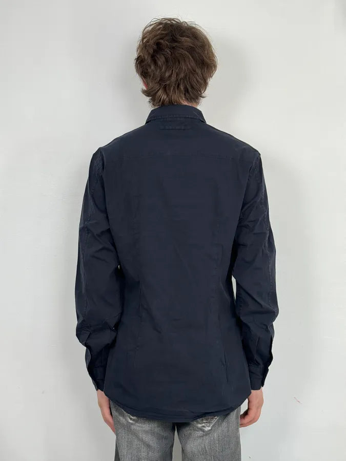 2000s Prada Navy Classic Soft Shirt rZmeDNT 2