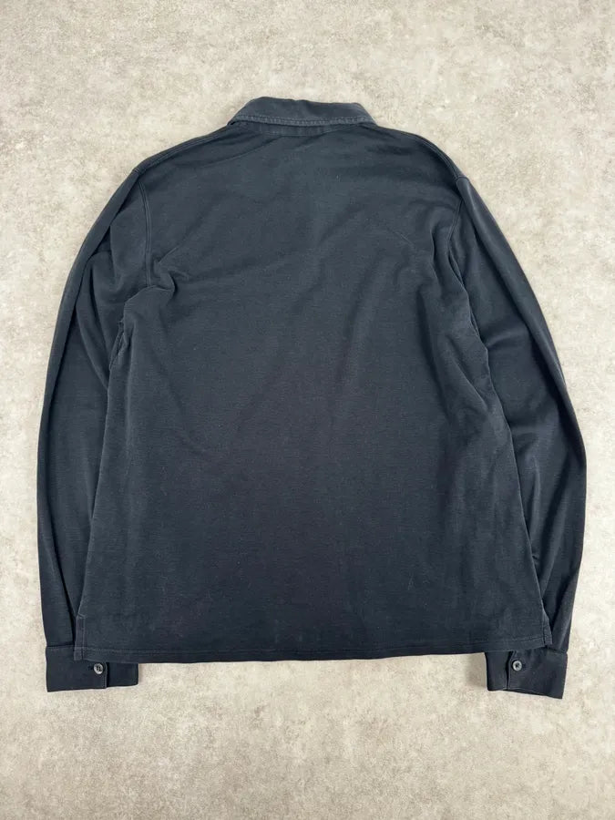 2000s Prada Navy Classic Longsleeve Polo hBnEkfY 3