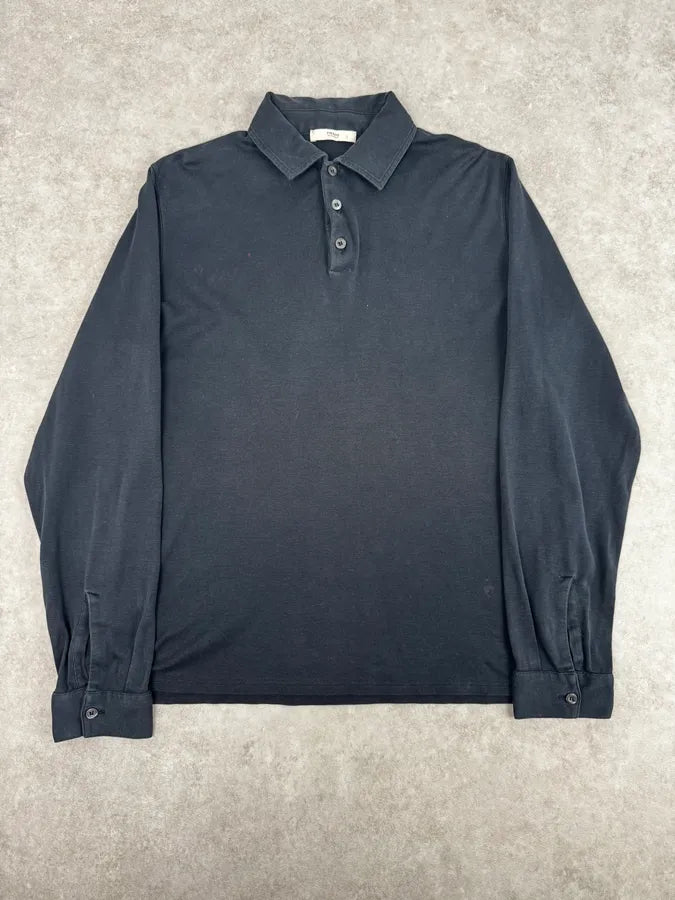 2000s Prada Navy Classic Longsleeve Polo hBnEkfY 0