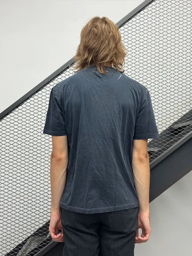 SS2013 Prada Navy Blue Mozaic Graphic T-Shirt hiyVBJi 2