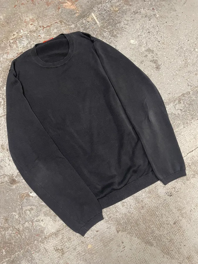 2000s Prada Navy Cotton Sweater (M) hsEJcvE 3