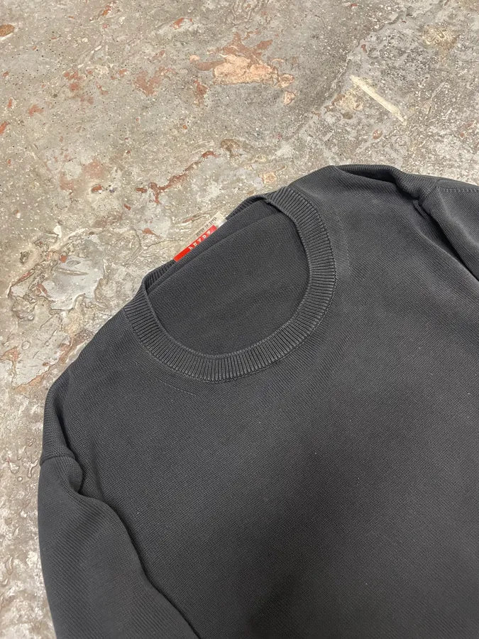 2000s Prada Navy Cotton Sweater (M) hsEJcvE 4