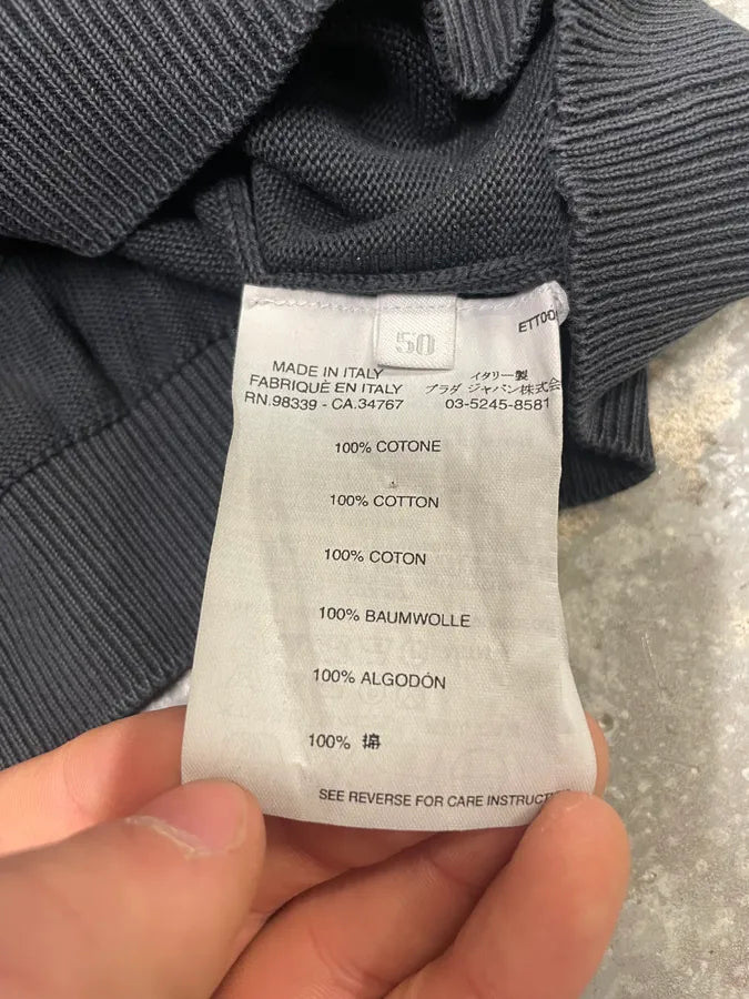 2000s Prada Navy Cotton Sweater (M) hsEJcvE 7