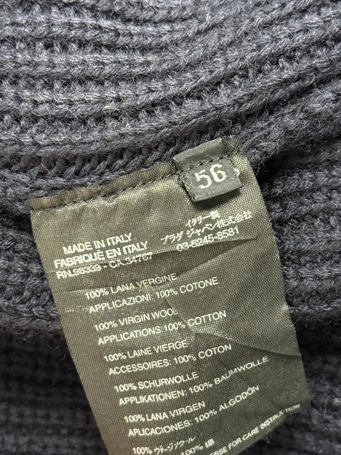 2000s Prada Navy Drivers Wool Cardigan Sweater UnzqoKG 10