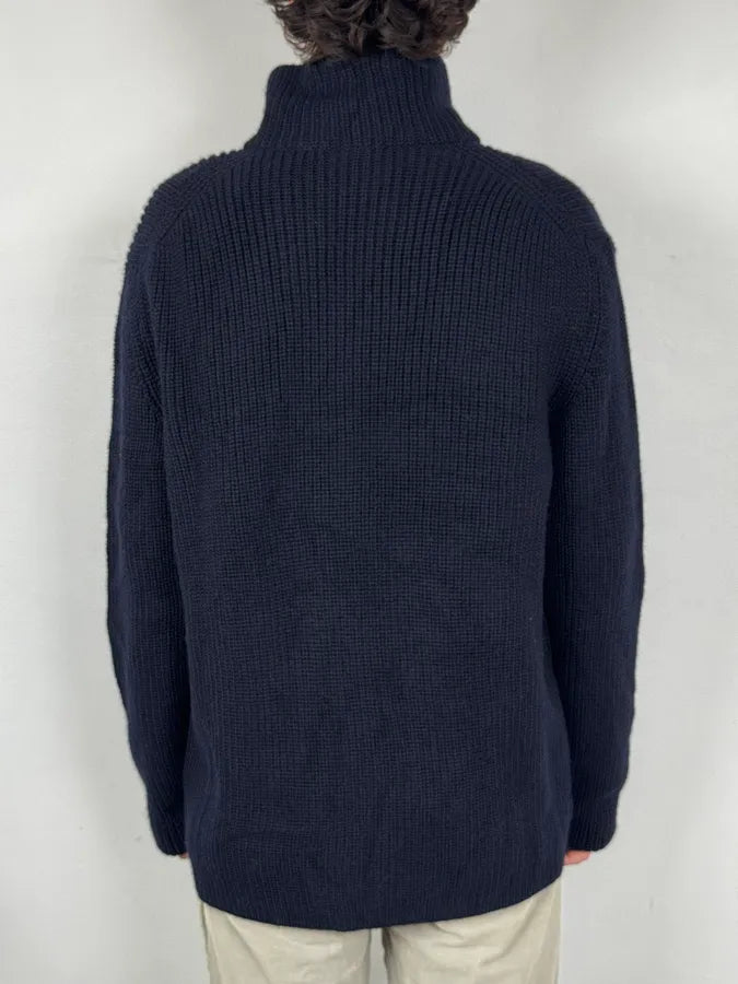 2000s Prada Navy Drivers Wool Cardigan Sweater UnzqoKG 2
